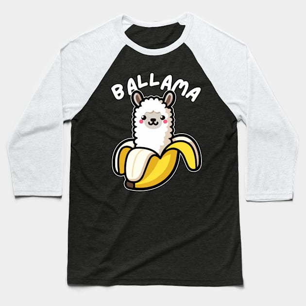 Ballama: Funny Llama Banana Graphic with a Llama Pun Saying Baseball T-Shirt by GiftTrend